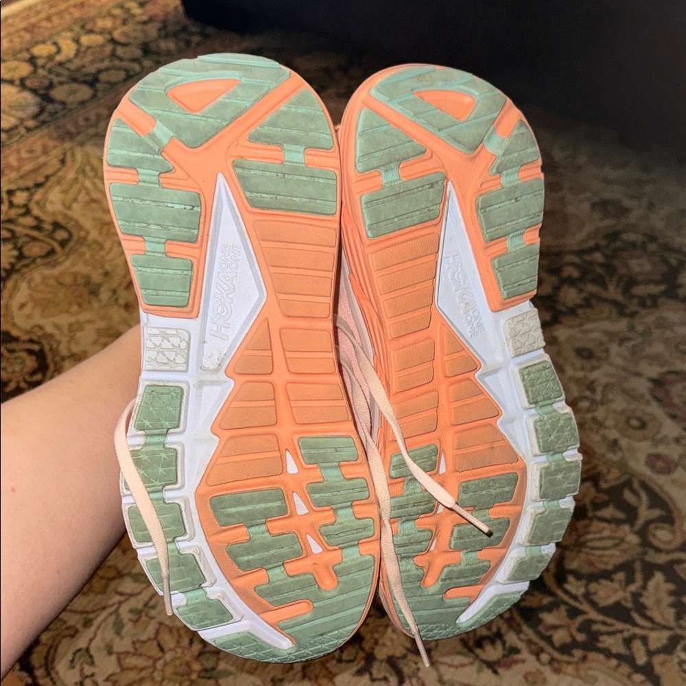 Hoka Peach/Coral Athletic Running Shoes - Picture 6 of 6